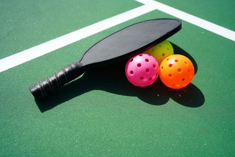 selecting ball in pickleball game