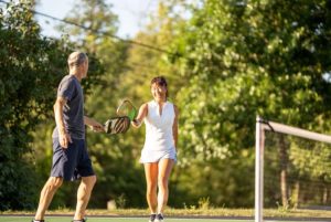 pickleball on clay court